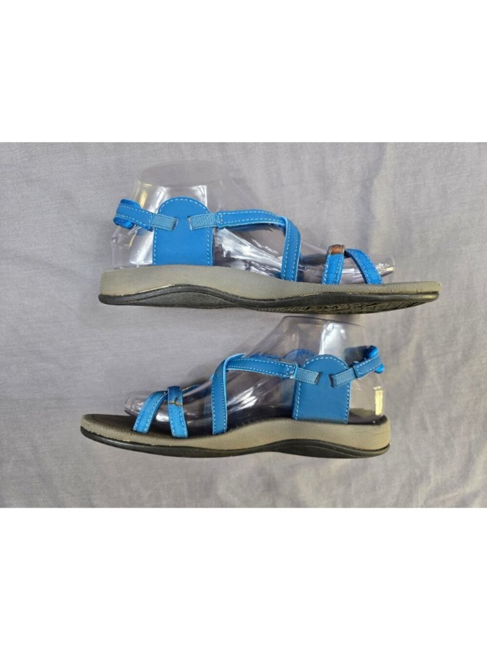 RealTree RG Blue & Gray Womens 7.5 Strappy Sandals With Arch Support - Picture 4 of 7